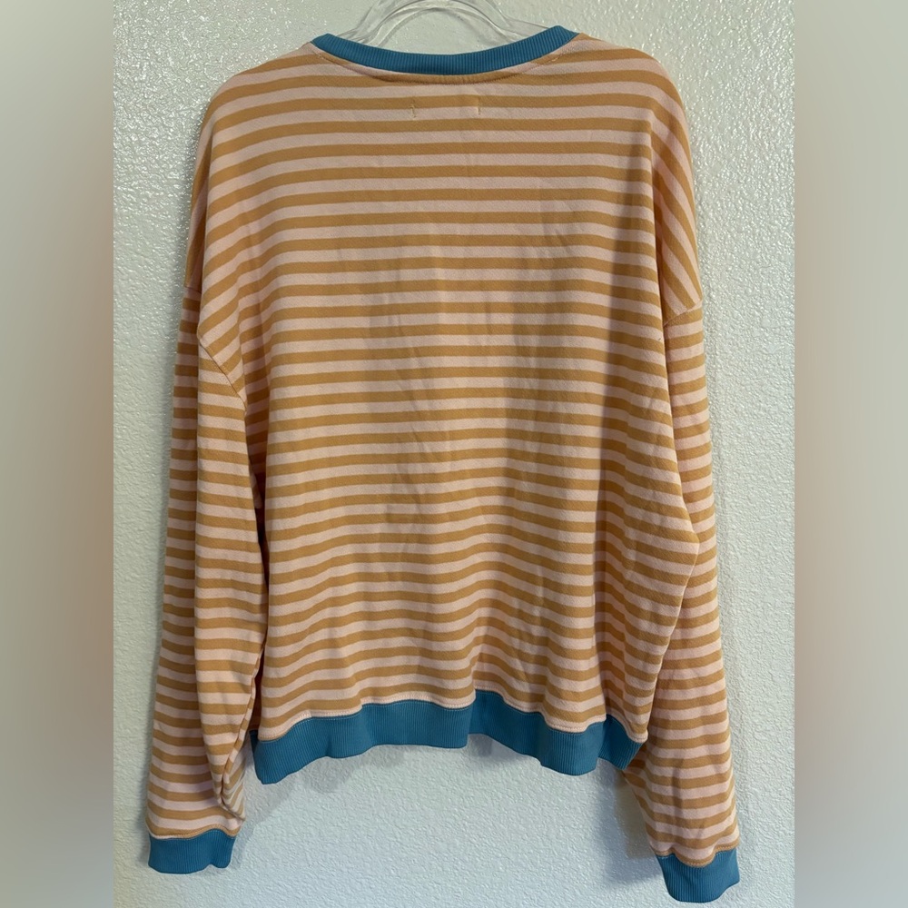 FREE PEOPLE We The Free Classic Striped Crew in Latte Combo NWOT - Picture 4 of 7